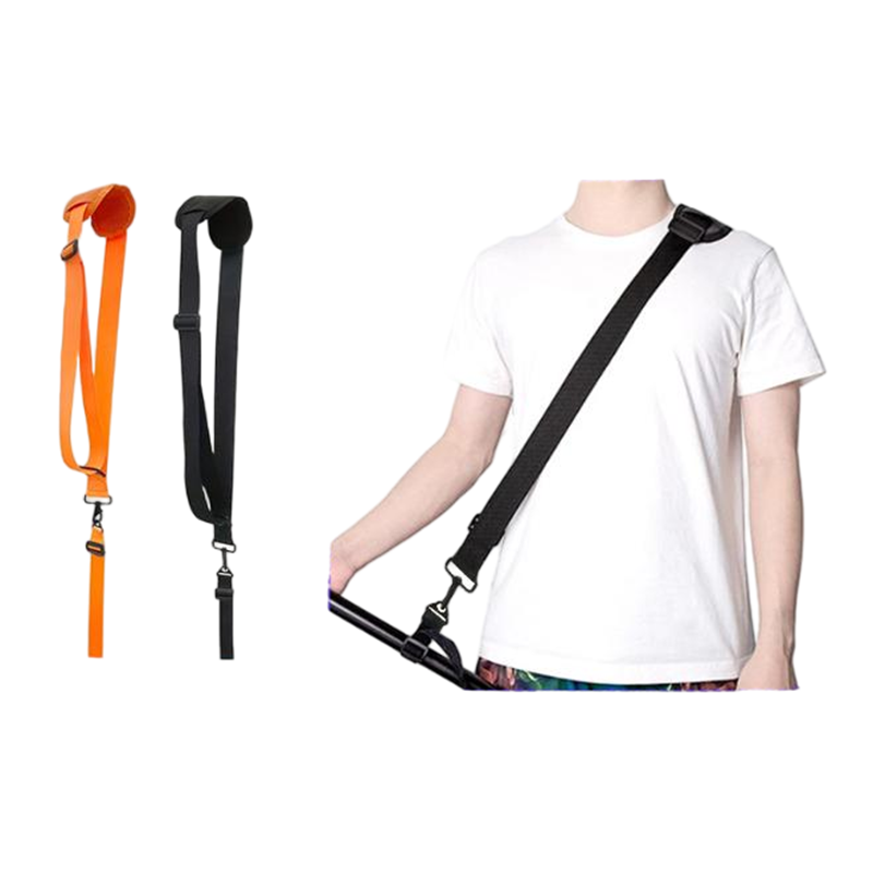 Weed mower side-mounted backpack with single shoulder strap