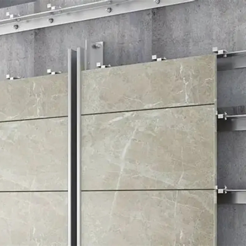 Indoor tile dry hanging construction